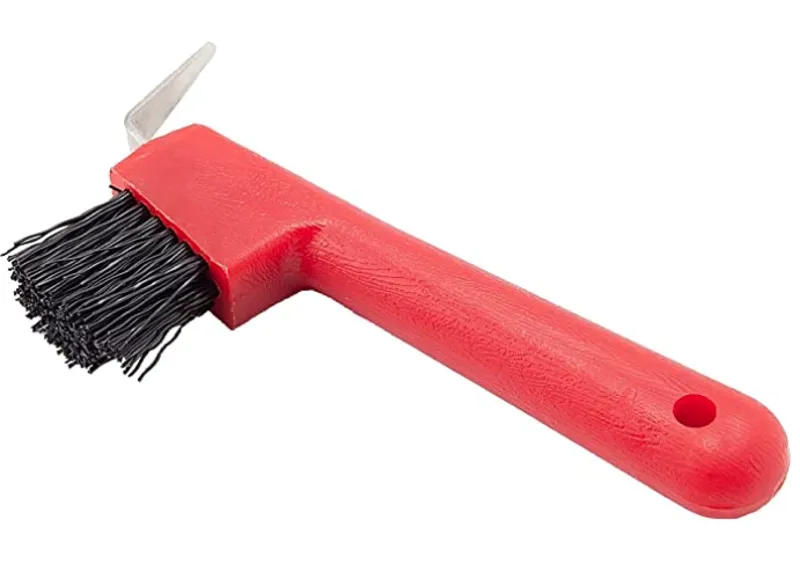 EZI-GROOM Hoof Pick/ Brush Red one size